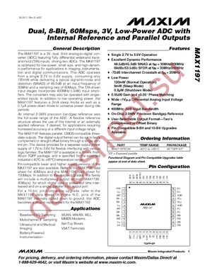 MAX1197ECM+TD datasheet  